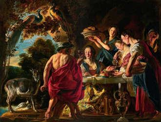 Hermes as a guest at the home of Calypso