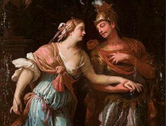 lovers Ares and Aphrodite
